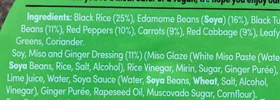 List of product ingredients Japanese Rainbow Slaw salad Bol 300g