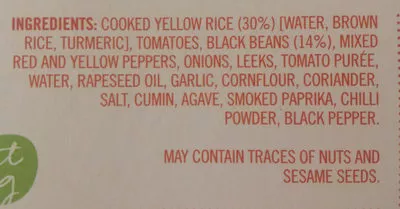 Liste des ingrédients du produit Chilli no Carne Happy Pear 400 g