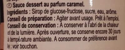 Liste des ingrédients du produit Goût - Caramel CARREFOUR 375g