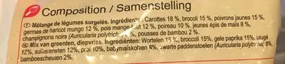 Liste des ingrédients du produit Mélange de légumes Carrefour 1 kg e