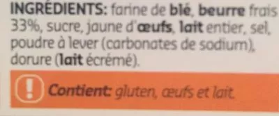 List of product ingredients Palets Bretons Delhaize 