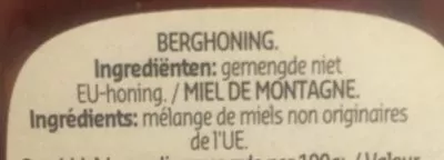 Lista de ingredientes del producto Miel de montagne Delhaize 250 g