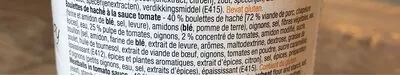 List of product ingredients Boulettes everyday 800g