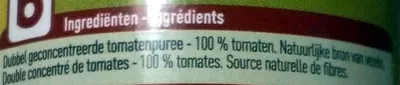 Lista de ingredientes del producto Double concentré de tomates Boni 70 g