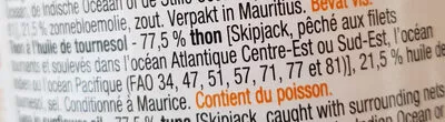 List of product ingredients Thon à l'huile de Tournesol Everyday 200 g