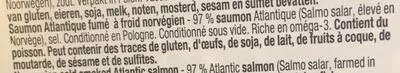 Lista de ingredientes del producto Saumon Atlantique fume everyday 200g