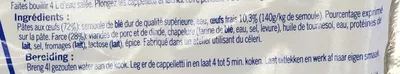 Liste des ingrédients du produit Cappelletti Winny 600 g
