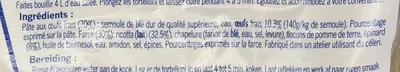 Liste des ingrédients du produit Tortelloni Ricotta & Spinaci Winny 600 g