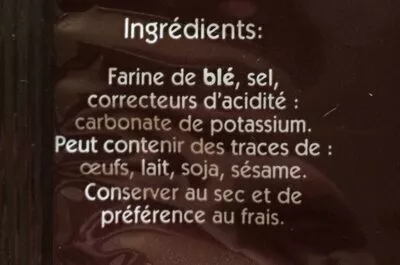 Liste des ingrédients du produit Fideos chinos Soubry 250 g
