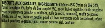 Lista de ingredientes del producto Dinosaurus Mini aux Céréales Lotus, Dinosaurus 150 g