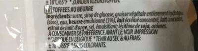 Lista de ingredientes del producto Caramels Trefin Orfina  