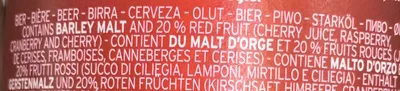 List of product ingredients Rosso Rodenbach 33 cl