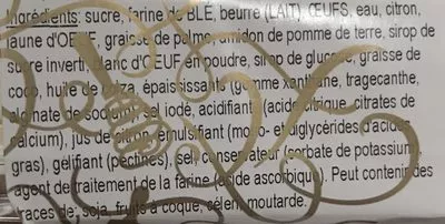 List of product ingredients Croûte au Citron Meringué Delhaize 2 pièces