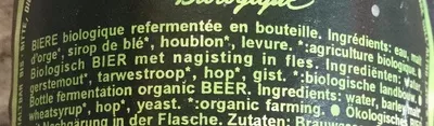 Liste des ingrédients du produit Biere Saison Dupont 25 cl