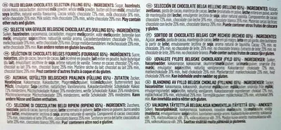 Liste des ingrédients du produit Guylian Sea Shells Selection Guylian 375g