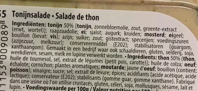 List of product ingredients Salade de thon Delio 180 g e