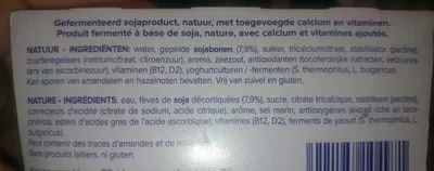 Lista de ingredientes del producto Postre de Soja Natural Alpro 500 g (4 x 125 g)