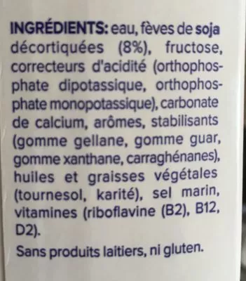 Liste des ingrédients du produit Barista soia Alpro 