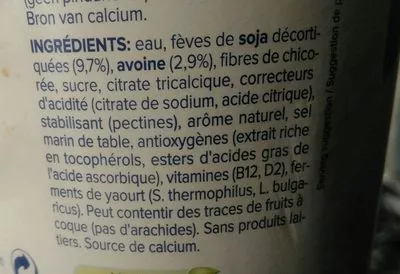 Lista de ingredientes del producto  Alpro 500 g