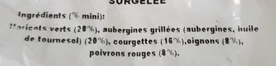 List of product ingredients Poêlée méridionale cuite  