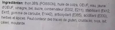 List of product ingredients Salade au thon  500 g