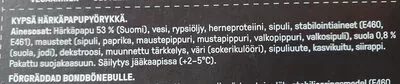 List of product ingredients Härkis Pyörykkä beanit 250 g