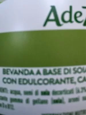 List of product ingredients Soja Maravillosa AdeS AdeS, AdeZ 800 ml