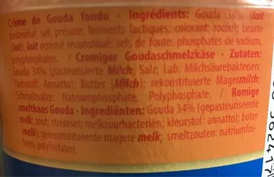 List of product ingredients Creme de Chapelain Luxlait 125g