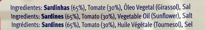 Lista de ingredientes del producto Sardines Tomate Bon Appetit Bon Appetit 