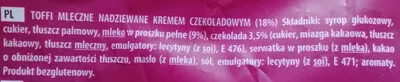 List of product ingredients Toffino Choco Goplana 1 kg