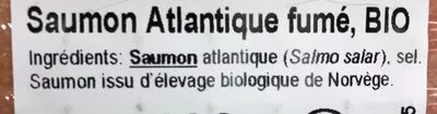 List of product ingredients Saumon atlantique fumé  