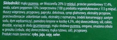 List of product ingredients Pizza pepperoni GustoBella 350 g