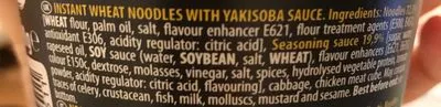 Liste des ingrédients du produit Soba Classic Noodles with Yakisoba Sauce Nissin 