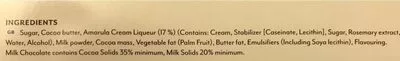 Lista de ingredientes del producto Amarula  
