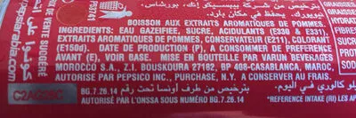 List of product ingredients Miranda pomme  250ml