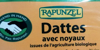 Liste des ingrédients du produit Dattes avec noyaux Rapunzel 500 g