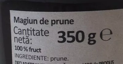 List of product ingredients Alex Star Magiun de prune Alex Star 350 g,