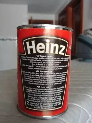Lista de ingredientes del producto Sopa de tomate Heinz 