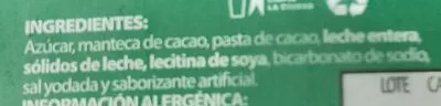 List of product ingredients Tabikla de chocolate con leche  