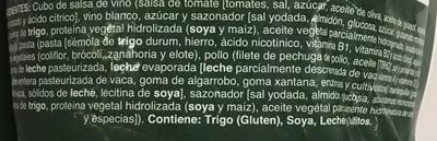 List of product ingredients Pasta Delicia Toscana La Huerta 400 g