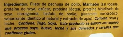 Liste des ingrédients du produit Tiras de Pechuga Bachoco Bachoco 700 g