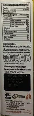 List of product ingredients Aceite de cacahuate Inés Inés 250 ml