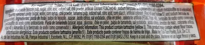 Liste des ingrédients du produit Taco Rindo Mini Tamarindos Pavito 35 g