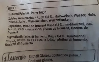 List of product ingredients Ruchbrot, Qualite & Prix Coop 250 g