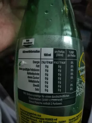List of product ingredients Source Perrier Geschmack Zitrone Nestlé 500ml