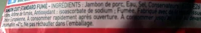 Liste des ingrédients du produit Rapé de jambon fumé Herta 150g