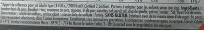 List of product ingredients Le Bon Paris Fumé Herta, Le Bon Paris 70g - 2 Tranches