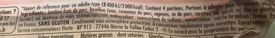 List of product ingredients Tendre noix fumé au bois de hêtre Herta, Tendre noix 140 g