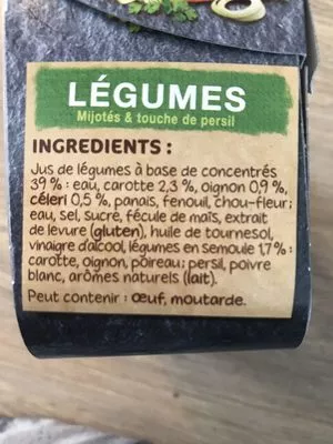 Lista de ingredientes del producto Coeur de Bouillon légumes Maggi 132g (6 capsules)