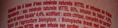 List of product ingredients Fraise Bio Infusée Vittek 50 cl